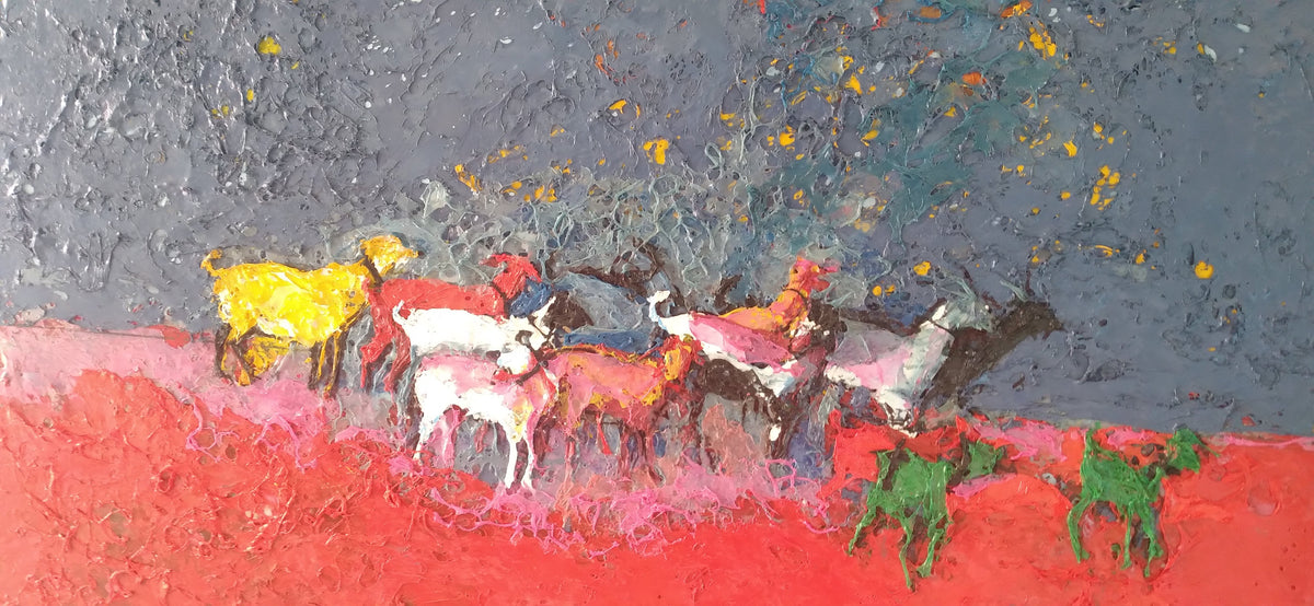 TOWNSHIP COLOURS(SOCIAL DISTANCING),1250X1100,PLASTIC COLLAGE